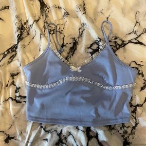 Baby blue cropped cami